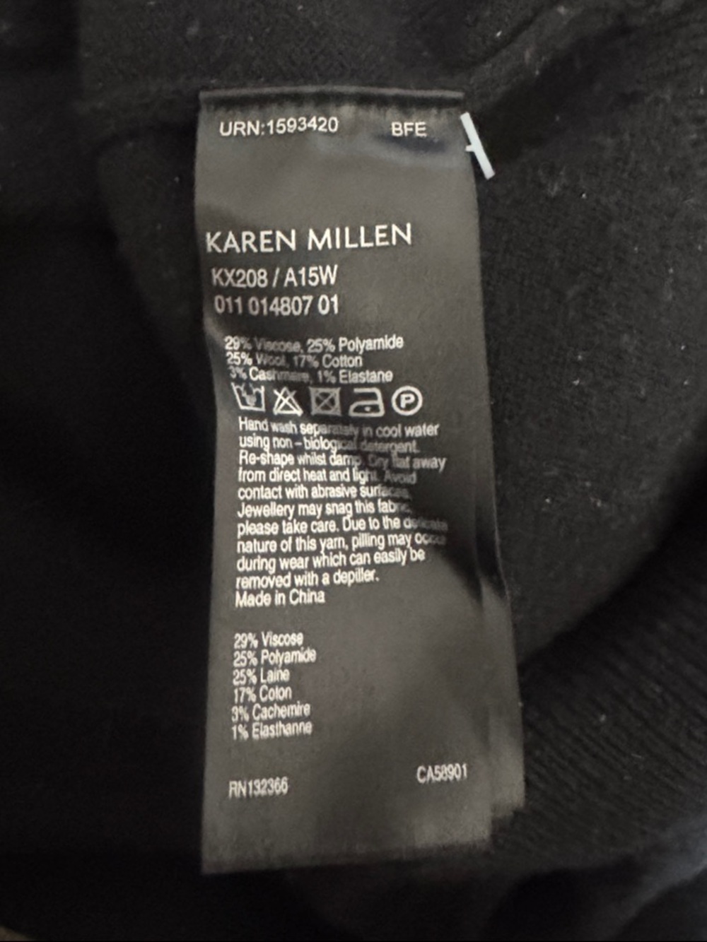 Karen Millen The Allier Turtleneck Sweater with Shoulder Fringe - Picture 6 of 6
